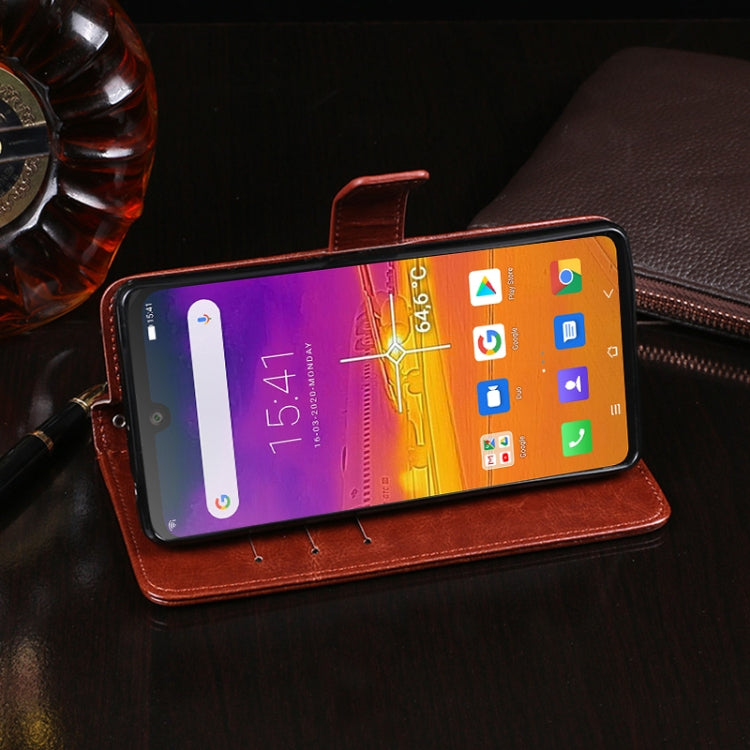 For Blackview BV9900 Pro idewei Crazy Horse Texture Horizontal Flip Leather Case with Holder & Card Slots & Wallet(Dark Blue) - More Brand by idewei | Online Shopping South Africa | PMC TechLife | Buy Now Pay Later Mobicred