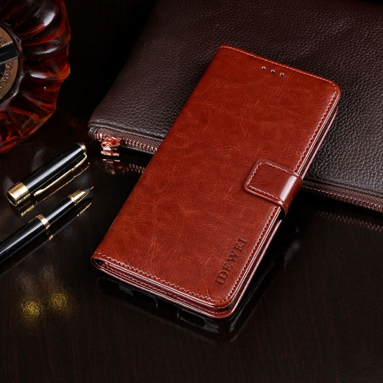 For Cubot Note 20 idewei Crazy Horse Texture Horizontal Flip Leather Case with Holder & Card Slots & Wallet(Brown) - free shipping - PMC Jewellery - Order now!