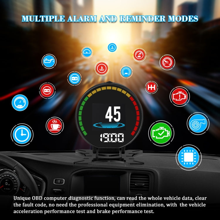 P15 OBD2 Car HUD Head-up Display Water Temperature / Vehicle Speed / Voltage - Head Up Display System by PMC TechLife | Online Shopping South Africa | PMC TechLife | Buy Now Pay Later Mobicred