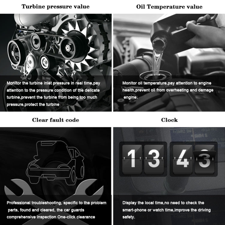 P15 OBD2 Car HUD Head-up Display Water Temperature / Vehicle Speed / Voltage - Head Up Display System by PMC TechLife | Online Shopping South Africa | PMC TechLife | Buy Now Pay Later Mobicred