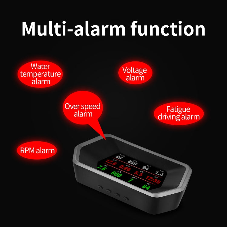 P17 Car HUD Head-up Display GPS Speed Meter Car OBD2 Fault Elimination Code - Head Up Display System by PMC TechLife | Online Shopping South Africa | PMC TechLife | Buy Now Pay Later Mobicred