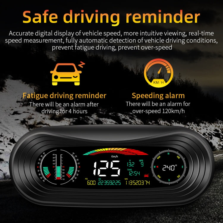 P18 GPS Car HUD Head-up Display Vehicle Speed / Voltage / Mileage - Head Up Display System by PMC TechLife | Online Shopping South Africa | PMC TechLife | Buy Now Pay Later Mobicred