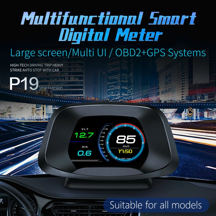 P19 Car HUD Head-up Display GPS Speed Meter Car OBD2 Fault Elimination Code - free shipping - PMC TechLife - Order now!