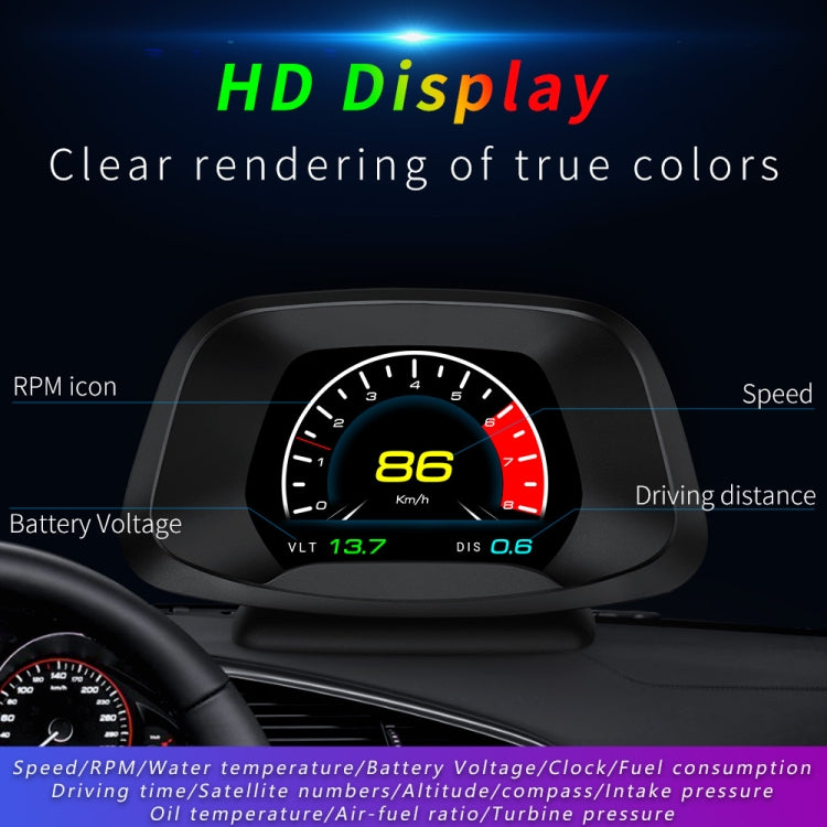 P19 Car HUD Head-up Display GPS Speed Meter Car OBD2 Fault Elimination Code - free shipping - PMC TechLife - Order now!