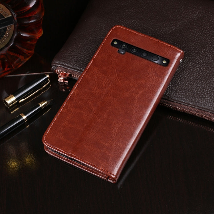 For TCL 10 Pro idewei Crazy Horse Texture Horizontal Flip Leather Case with Holder & Card Slots & Wallet(Sky Blue) - TCL by idewei | Online Shopping South Africa | PMC Jewellery | Buy Now Pay Later Mobicred