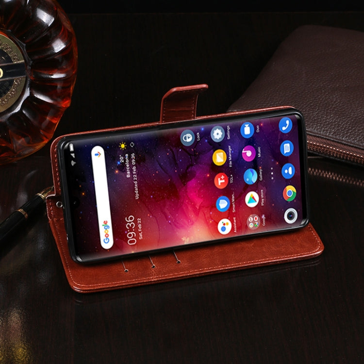 For TCL 10 Pro idewei Crazy Horse Texture Horizontal Flip Leather Case with Holder & Card Slots & Wallet(Sky Blue) - TCL by idewei | Online Shopping South Africa | PMC Jewellery | Buy Now Pay Later Mobicred