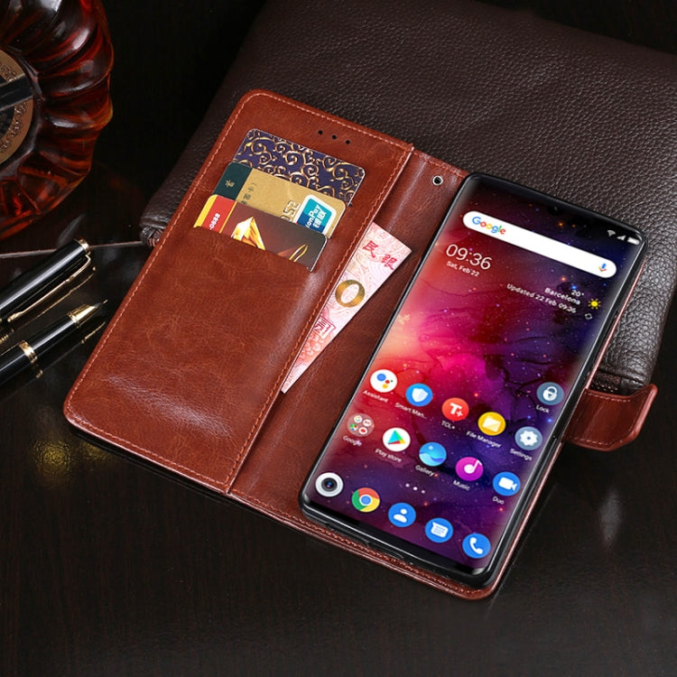 For TCL 10 Pro idewei Crazy Horse Texture Horizontal Flip Leather Case with Holder & Card Slots & Wallet(White) - free shipping - PMC Jewellery - Order now!