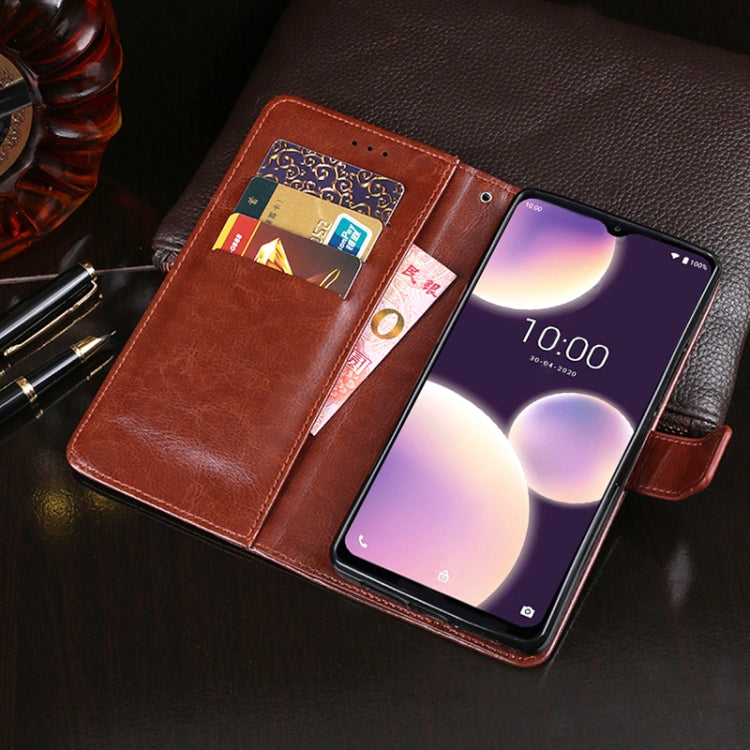 For Wiko View4 Lite idewei Crazy Horse Texture Horizontal Flip Leather Case with Holder & Card Slots & Wallet(Yellow) - More Brand by idewei | Online Shopping South Africa | PMC Jewellery | Buy Now Pay Later Mobicred