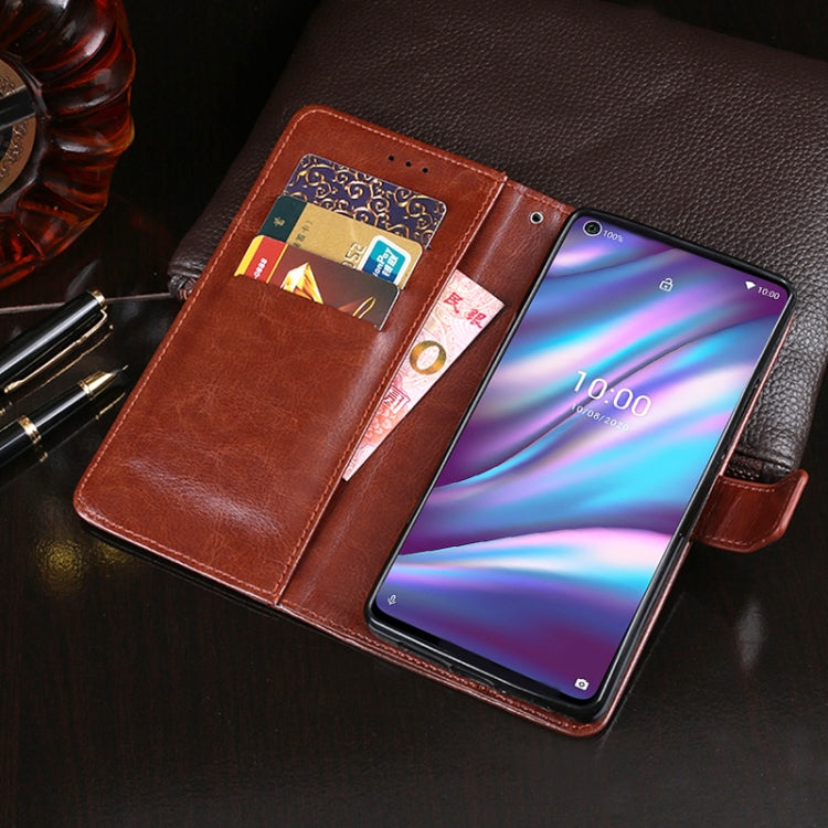 For Wiko View 5 idewei Crazy Horse Texture Horizontal Flip Leather Case with Holder & Card Slots & Wallet(Black) - More Brand by idewei | Online Shopping South Africa | PMC Jewellery | Buy Now Pay Later Mobicred