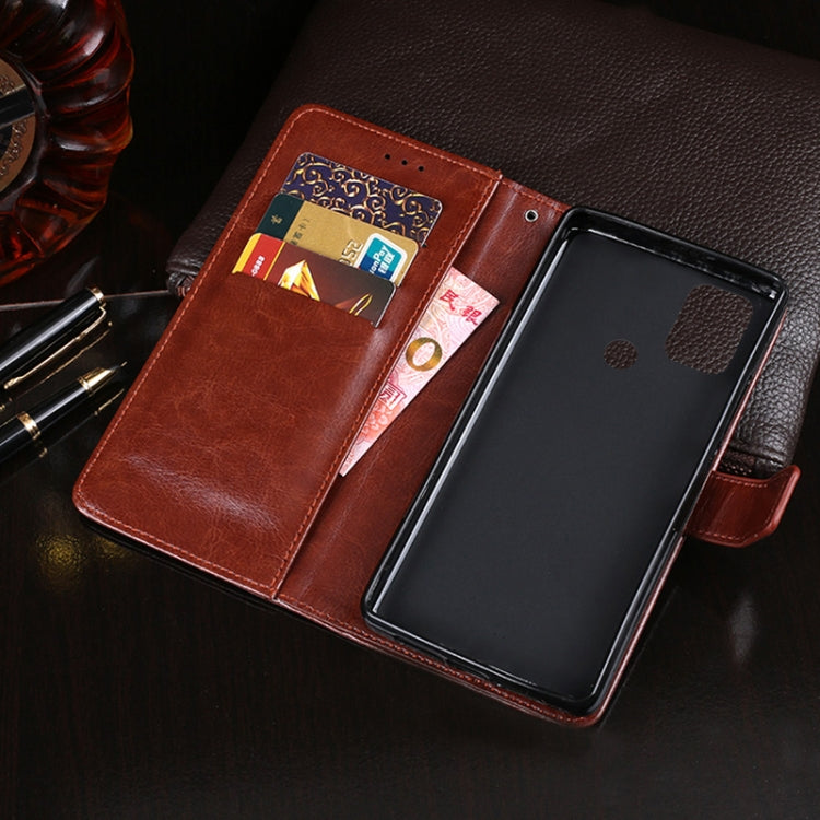 For Wiko View 5 idewei Crazy Horse Texture Horizontal Flip Leather Case with Holder & Card Slots & Wallet(Sky Blue) - free shipping - PMC Jewellery - Order now!