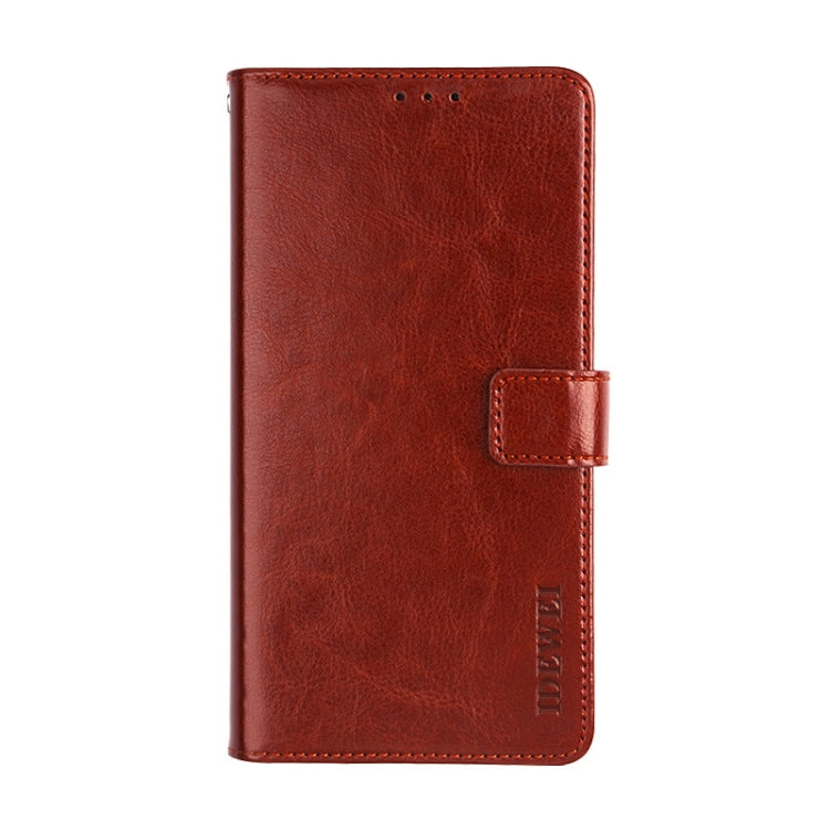 For Wiko View5 Plus idewei Crazy Horse Texture Horizontal Flip Leather Case with Holder & Card Slots & Wallet(Brown) - More Brand by idewei | Online Shopping South Africa | PMC Jewellery | Buy Now Pay Later Mobicred