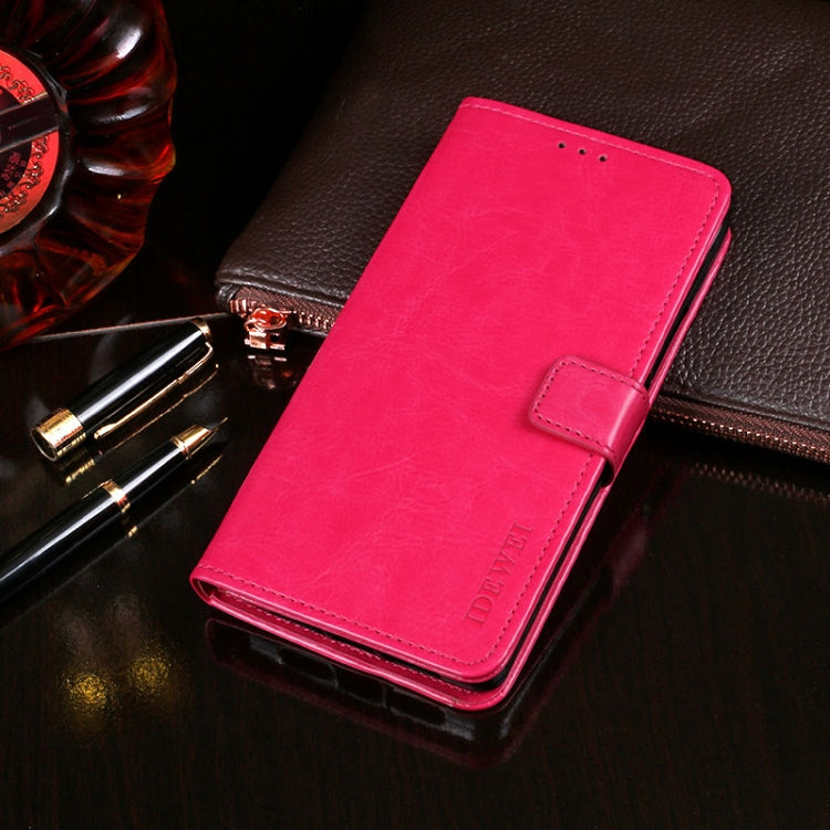 For Wiko View5 Plus idewei Crazy Horse Texture Horizontal Flip Leather Case with Holder & Card Slots & Wallet(Rose Red) - More Brand by idewei | Online Shopping South Africa | PMC Jewellery | Buy Now Pay Later Mobicred