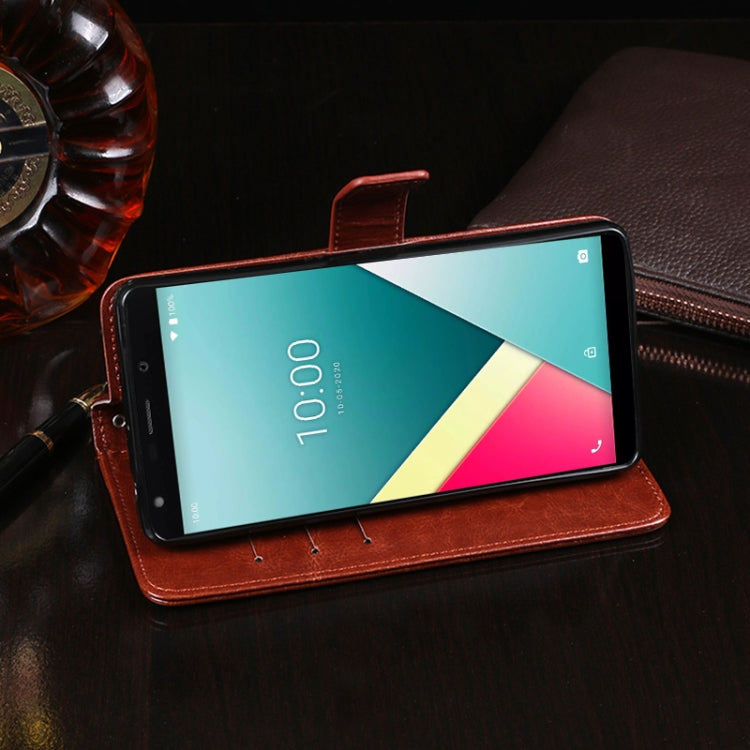 For Wiko Y61 idewei Crazy Horse Texture Horizontal Flip Leather Case with Holder & Card Slots & Wallet(Black) - More Brand by idewei | Online Shopping South Africa | PMC Jewellery | Buy Now Pay Later Mobicred