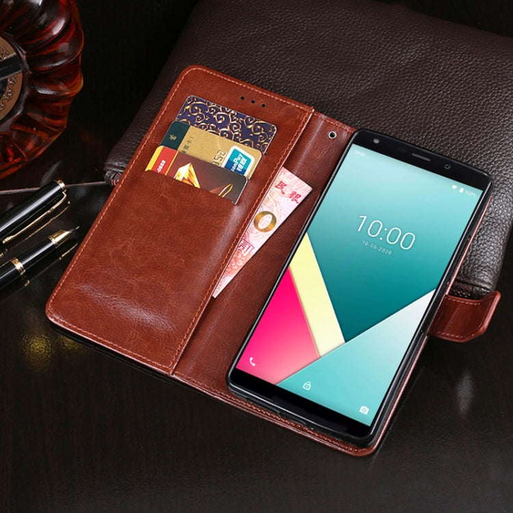 For Wiko Y61 idewei Crazy Horse Texture Horizontal Flip Leather Case with Holder & Card Slots & Wallet(Dark Blue) - free shipping - PMC Jewellery - Order now!