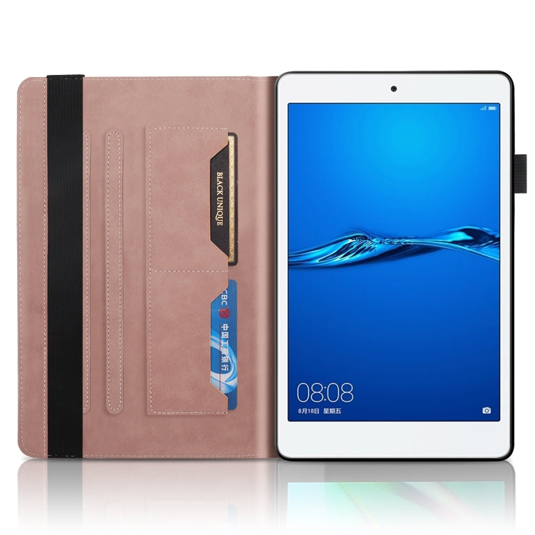 For Huawei Mediapad M5 Lite / C5 10.1 inch Life Tree Series Horizontal Flip Leather Case with Holder & Card Slots & Pen Slot(Rose Gold) - Huawei by PMC TechLife | Online Shopping South Africa | PMC TechLife