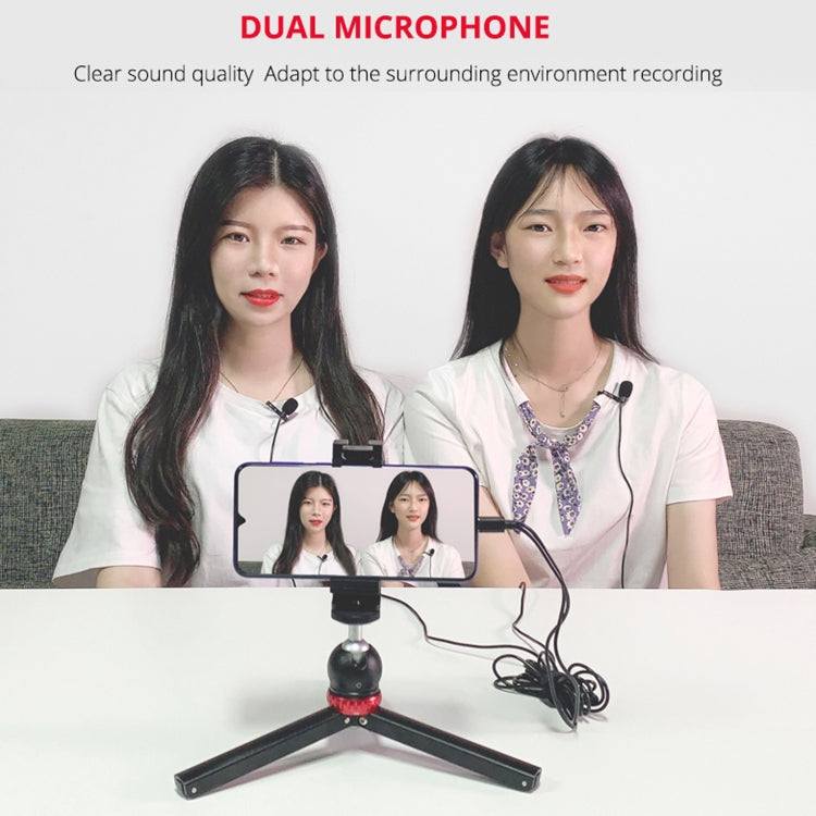 YELANGU MY3 Type-C Interface Live Broadcast Interview Mobile Phone Double Clip Lavalier Microphone, Length: 2.5m - free shipping - PMC TechLife - Order now!