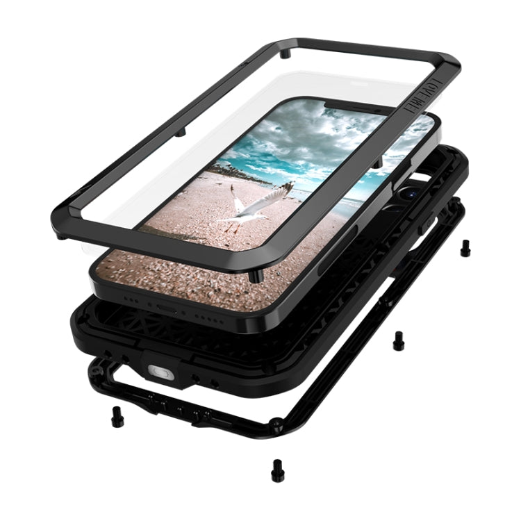 For iPhone 12 Pro LOVE MEI Metal Shockproof Life Waterproof Dustproof Protective Case(Silver) - free shipping - PMC TechLife - Order now!