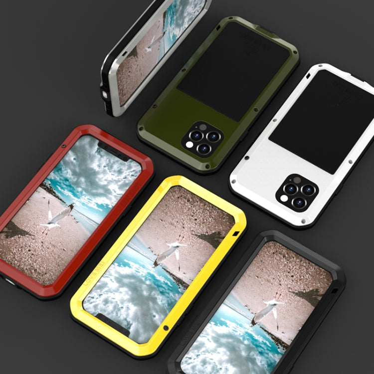 For iPhone 12 Pro LOVE MEI Metal Shockproof Life Waterproof Dustproof Protective Case(Army Green) - free shipping - PMC TechLife - Order now!