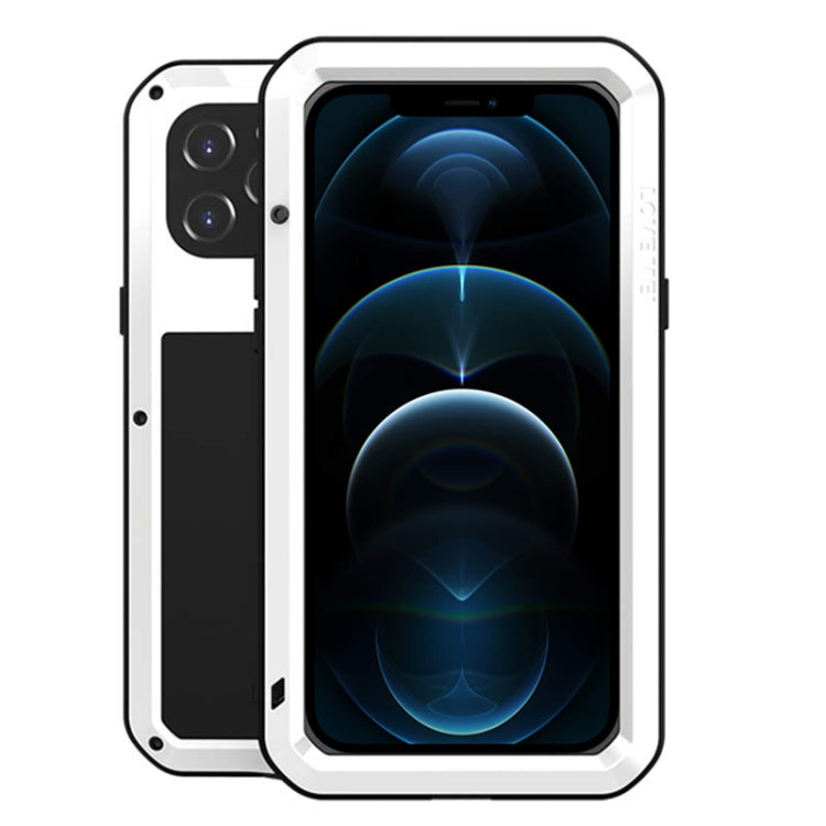 For iPhone 12 Pro Max LOVE MEI Metal Shockproof Life Waterproof Dustproof Protective Case(White) - iPhone 12 Pro Max Cases by LOVE MEI | Online Shopping South Africa | PMC TechLife | Buy Now Pay Later Mobicred