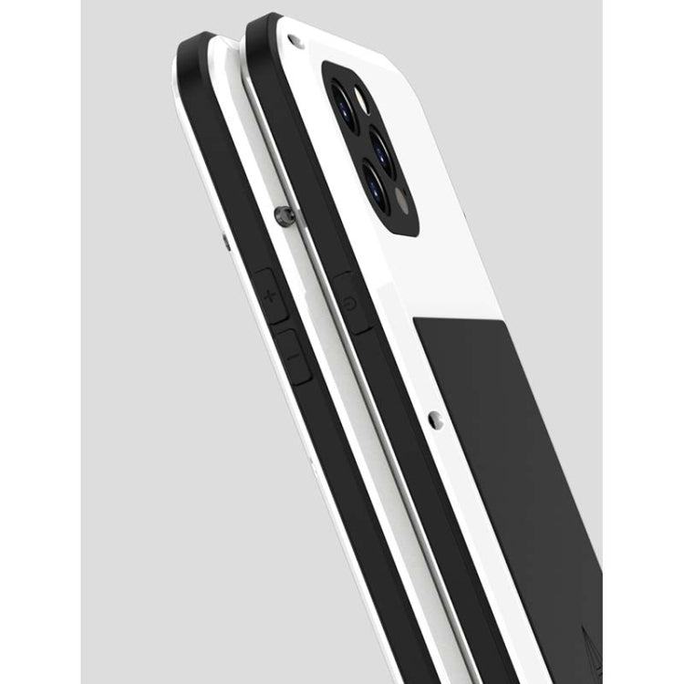 For iPhone 12 Pro Max LOVE MEI Metal Shockproof Life Waterproof Dustproof Protective Case(White) - iPhone 12 Pro Max Cases by LOVE MEI | Online Shopping South Africa | PMC TechLife | Buy Now Pay Later Mobicred