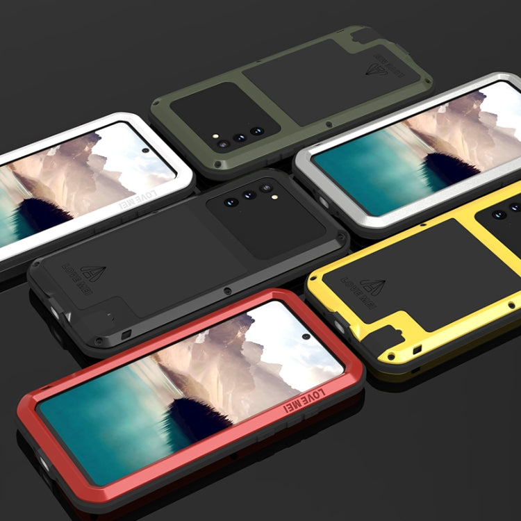 For Samsung Galaxy Note 20 LOVE MEI Metal Shockproof Waterproof Dustproof Protective Case without Glass(Army Green) - Galaxy Note20 Cases by LOVE MEI | Online Shopping South Africa | PMC TechLife | Buy Now Pay Later Mobicred