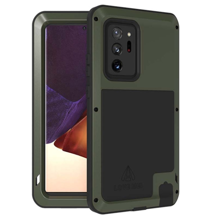 For Samsung Galaxy Note 20 Ultra LOVE MEI Metal Shockproof Waterproof Dustproof Protective Case without Glass(Army Green) - free shipping - PMC TechLife - Order now!
