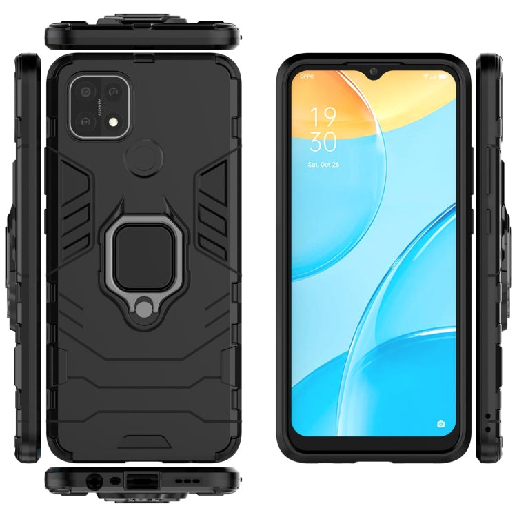 For OPPO A15 PC + TPU Shockproof Protective Case with Magnetic Ring Holder(Black) - OPPO Cases by PMC TechLife | Online Shopping South Africa | PMC TechLife | Buy Now Pay Later Mobicred