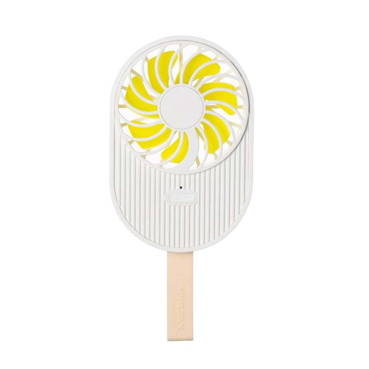 LLD-17 0.7-1.2W Ice Cream Shape Portable 2 Speed Control USB Charging Handheld Fan with Lanyard (White) - Electric Fans by PMC TechLife | Online Shopping South Africa | PMC TechLife | Buy Now Pay Later Mobicred