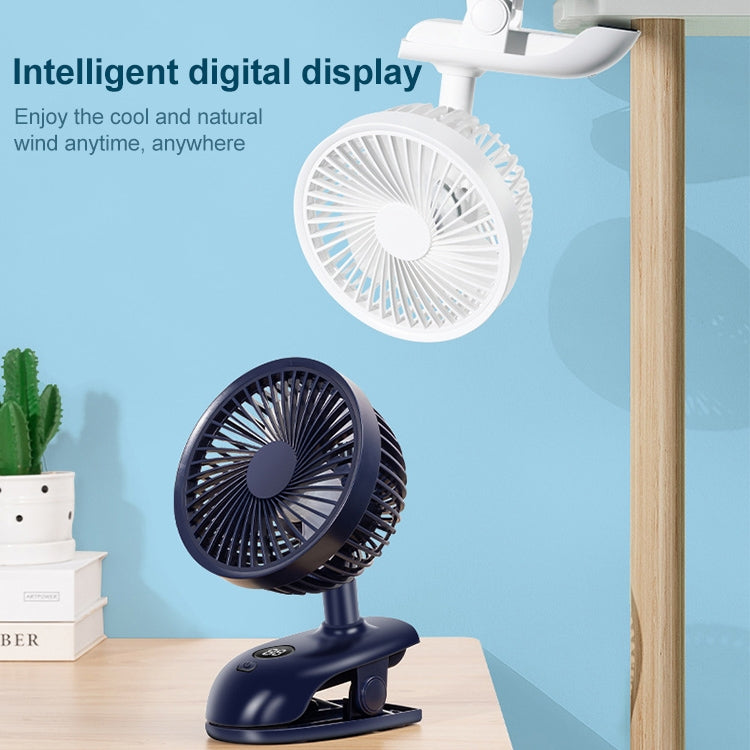 F601 Multifunctional Clip-on Electric Fan with LED Display (Blue) - Electric Fans by PMC TechLife | Online Shopping South Africa | PMC TechLife | Buy Now Pay Later Mobicred