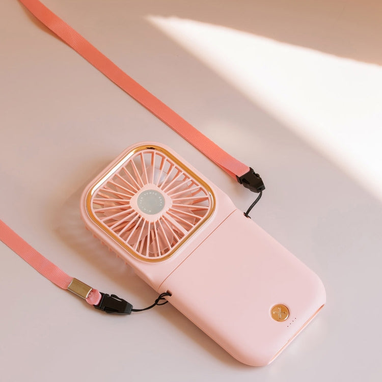 F30 Electroplating Handheld Fan Portable Desktop Folding Mute USB Hanging Neck Fan, Upgraded Version (Pink) - free shipping - PMC Jewellery - Order now!
