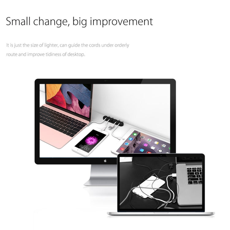 ORICO CBS5 Silicone Material Desktop Cable Manager Winder Fixer, Size: 9.6*2*1.2cm(Orange) - free shipping - PMC Jewellery - Order now!