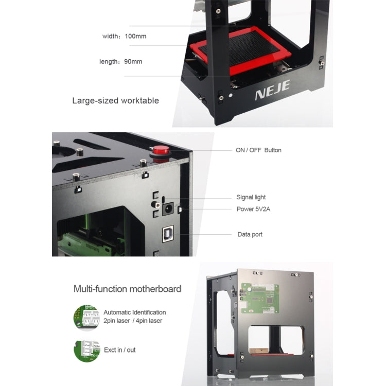 NEJE DK-8-KZ 1500mW USB DIY Laser Engraver Carving Machine - free shipping - PMC TechLife - Order now!