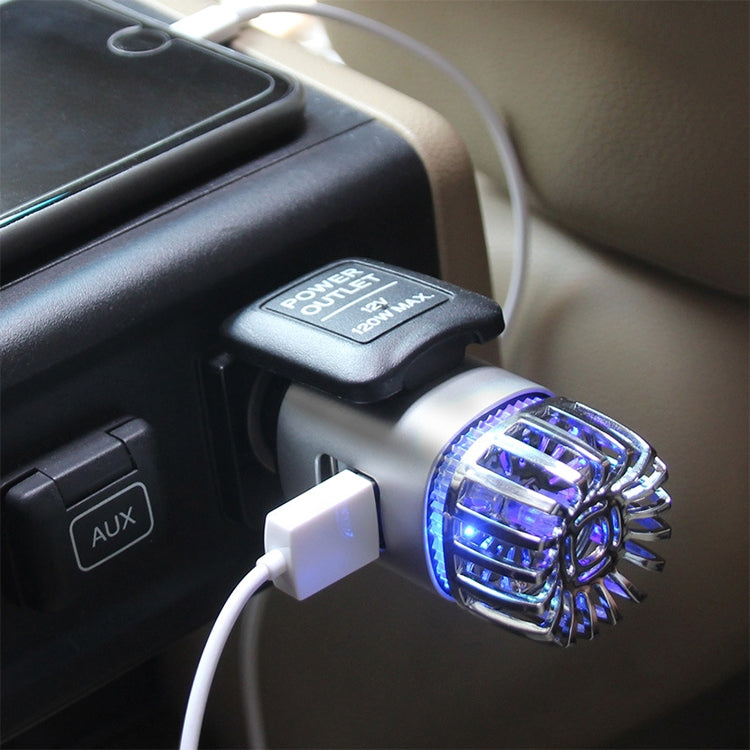 2 in 1 Car Negative-ion  Aromatherapy Air Purifier Humidifier + Dual USB Port Car Charger (Gold) - free shipping - PMC TechLife - Order now!