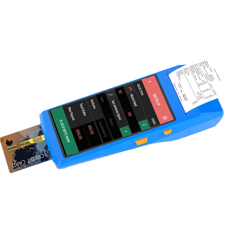 PDA-5501 Multi-function 5.5 inch IPS Screen IP65 Protection All-in-one Intelligent Terminal, Built-in Thermal Line Printer & MIC & Speaker, Support WiFi & Bluetooth & GPS(Blue) - Receipt Printers by PMc TechLife | Online Shopping South Africa | PMc TechLife | Buy Now Pay Later Mobicred