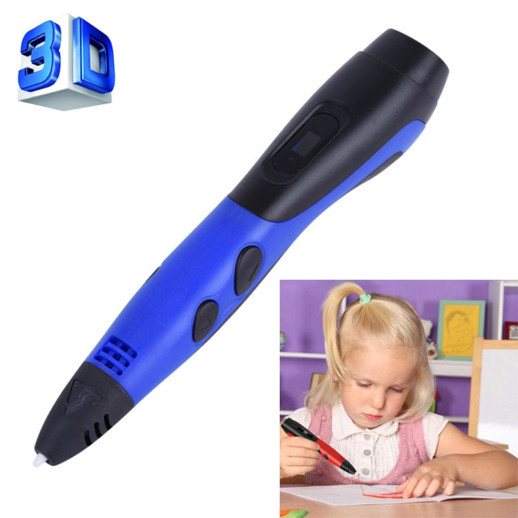 Gen 6th ABS / PLA Filament Kids DIY Drawing 3D Printing Pen with LCD Display(Blue+Black) - 3D Printer by PMC TechLife | Online Shopping South Africa | PMC TechLife | Buy Now Pay Later Mobicred