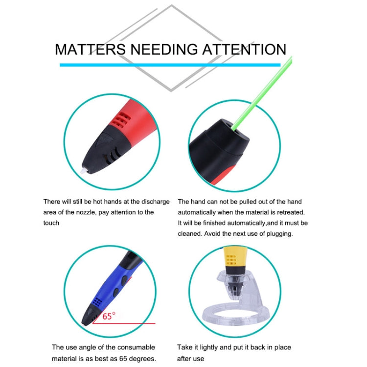 Gen 6th ABS / PLA Filament Kids DIY Drawing 3D Printing Pen with LCD Display(Blue+Black) - 3D Printer by PMC TechLife | Online Shopping South Africa | PMC TechLife | Buy Now Pay Later Mobicred