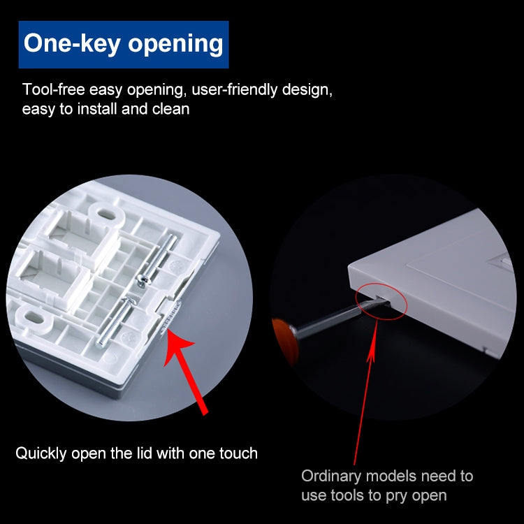 CAT.6 Shielded Pass-through Network Module, Single Port Panel + Shielded Pass-through (Gold) - Lan Cable and Tools by PMC TechLife | Online Shopping South Africa | PMC TechLife | Buy Now Pay Later Mobicred