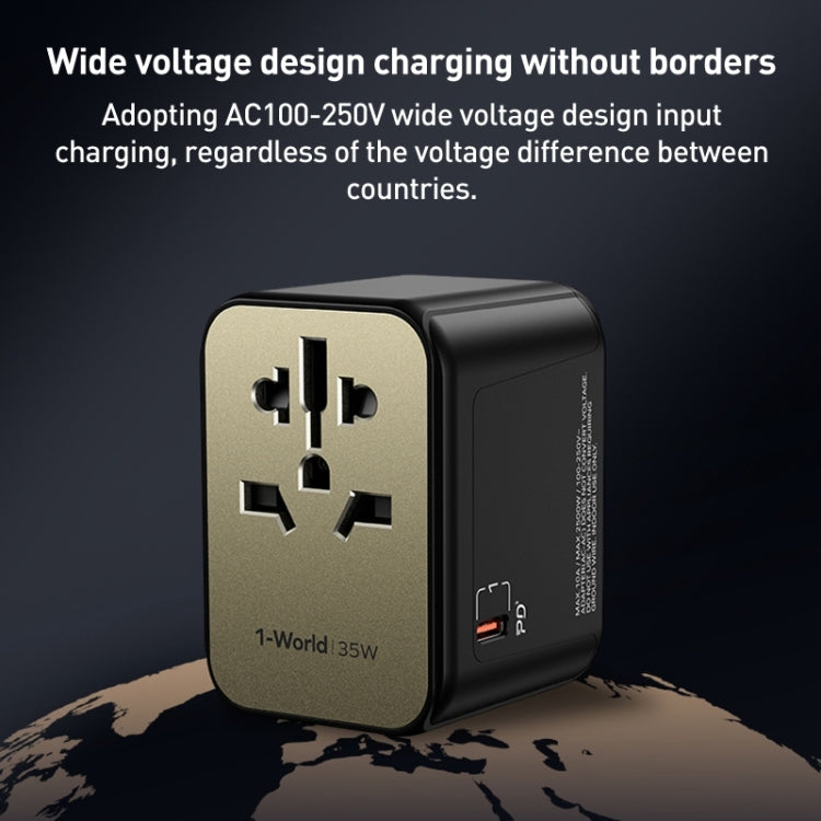 MOMAX 1-World UA9 PD 35W Fast Charger Power Adapter (Gold) - free shipping - PMC TechLife - Order now!