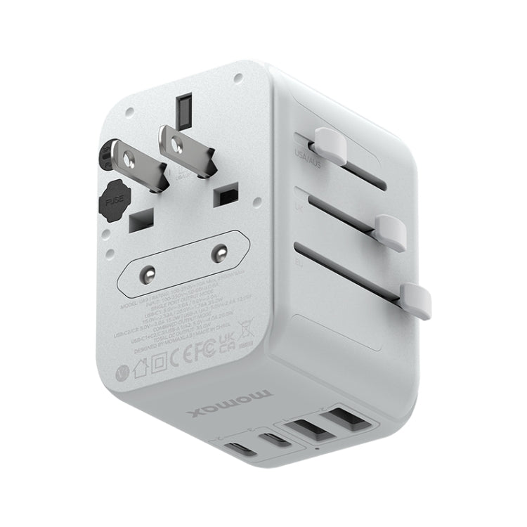 MOMAX 1-World UA9 PD 35W Fast Charger Power Adapter(White) - free shipping - PMC TechLife - Order now!