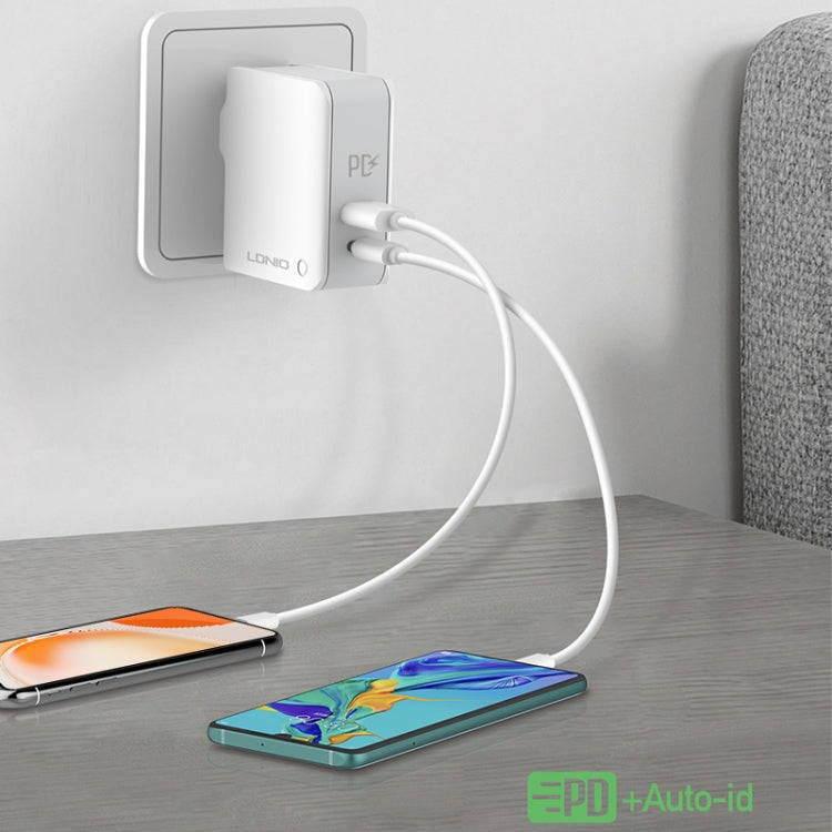 LDNIO A4403C 30W PD + Auto-id Foldable Fast Travel Charger with 1m Micro USB Cable, US Plug - USB Charger by LDNIO | Online Shopping South Africa | PMC TechLife | Buy Now Pay Later Mobicred