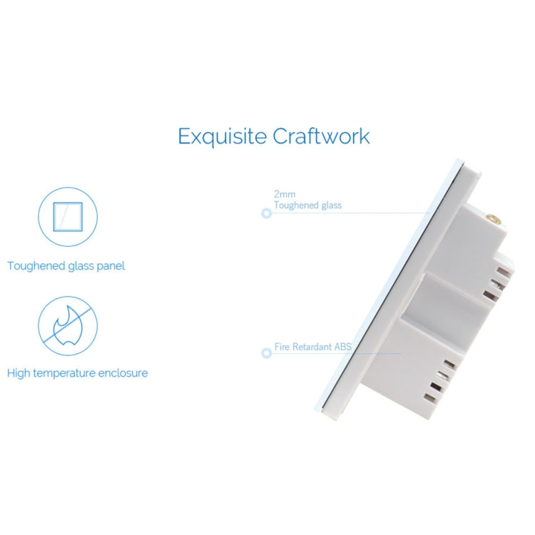 WS-UK-01 EWeLink APP & Touch Control 2A 1 Gang Tempered Glass Panel Smart Wall Switch, AC 90V-250V, UK Plug - Smart Socket by PMC TechLife | Online Shopping South Africa | PMC TechLife | Buy Now Pay Later Mobicred