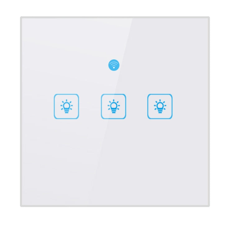 WS-EU-03 EWeLink APP & Touch Control 2A 3 Gangs Tempered Glass Panel Smart Wall Switch, AC 90V-250V, EU Plug - Smart Socket by PMC TechLife | Online Shopping South Africa | PMC TechLife | Buy Now Pay Later Mobicred