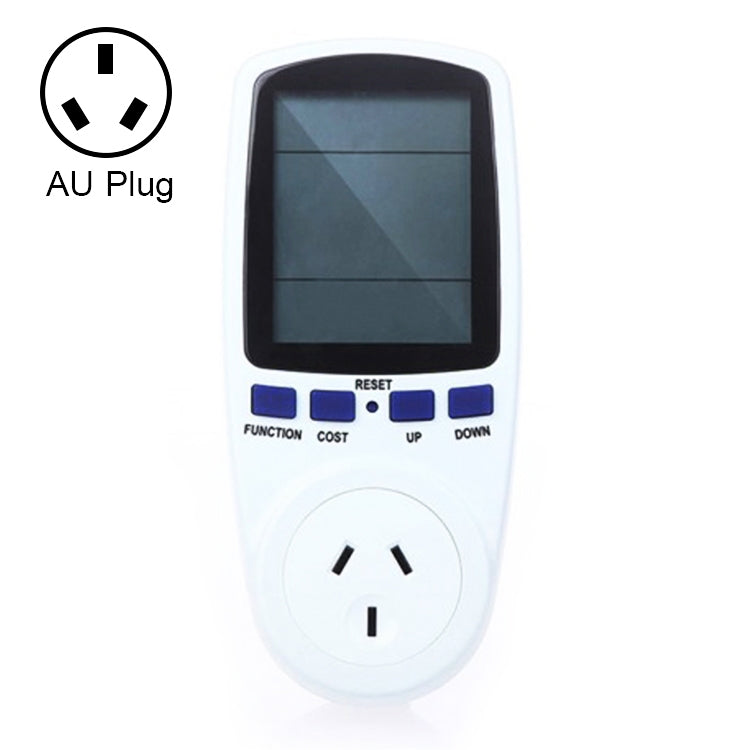 AC 240V 50Hz Max 10A LCD Display Power Meter Energy Watt Amps Volt Electricity Usage Monitor Analyzer, AU Plug - Current & Voltage Tester by PMC TechLife | Online Shopping South Africa | PMC TechLife | Buy Now Pay Later Mobicred