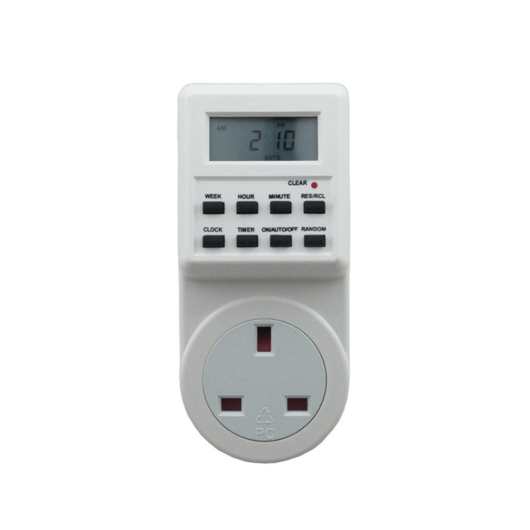 AC 230V Smart Home Plug-in LCD Display Clock Summer Time Function 12/24 Hours Changeable Timer Switch Socket, UK Plug - free shipping - PMC TechLife - Order now!