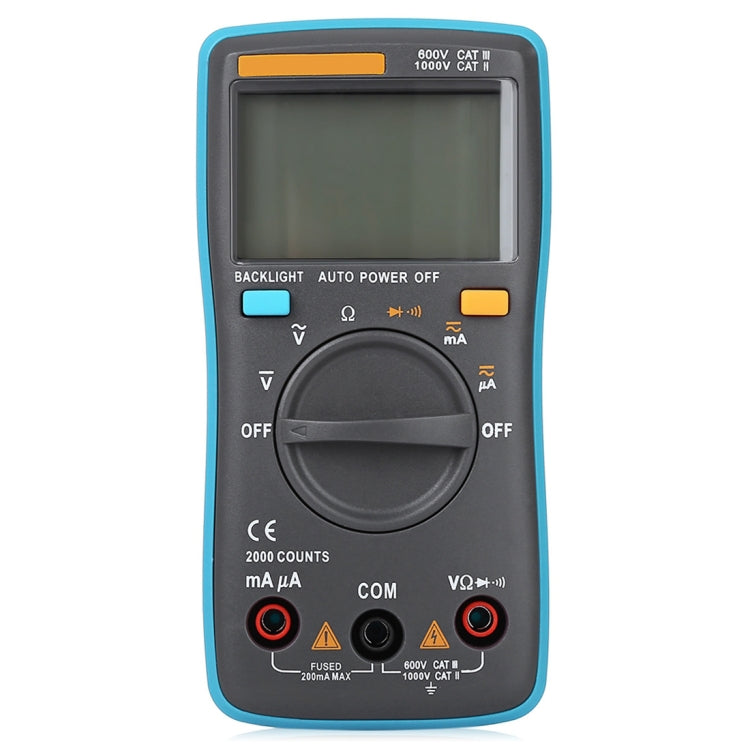 ZT98 CAT III  600V Portable Digital Multimeter 2000 Counts Back-light AC / DC Current Voltage Tester Meter with LCD Screen & Holder - Current & Voltage Tester by PMC TechLife | Online Shopping South Africa | PMC TechLife | Buy Now Pay Later Mobicred