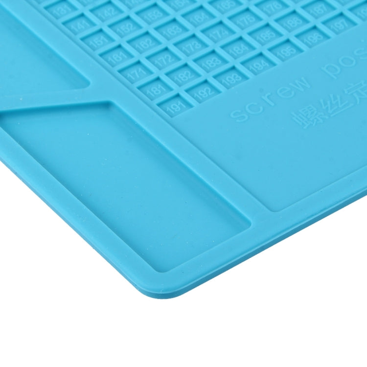 Maintenance Platform High Temperature Heat-resistant Repair Insulation Pad Silicone Mats with Screws Position, Size: 35cm x 25cm(Blue) - Working Mat by PMC TechLife | Online Shopping South Africa | PMC TechLife | Buy Now Pay Later Mobicred