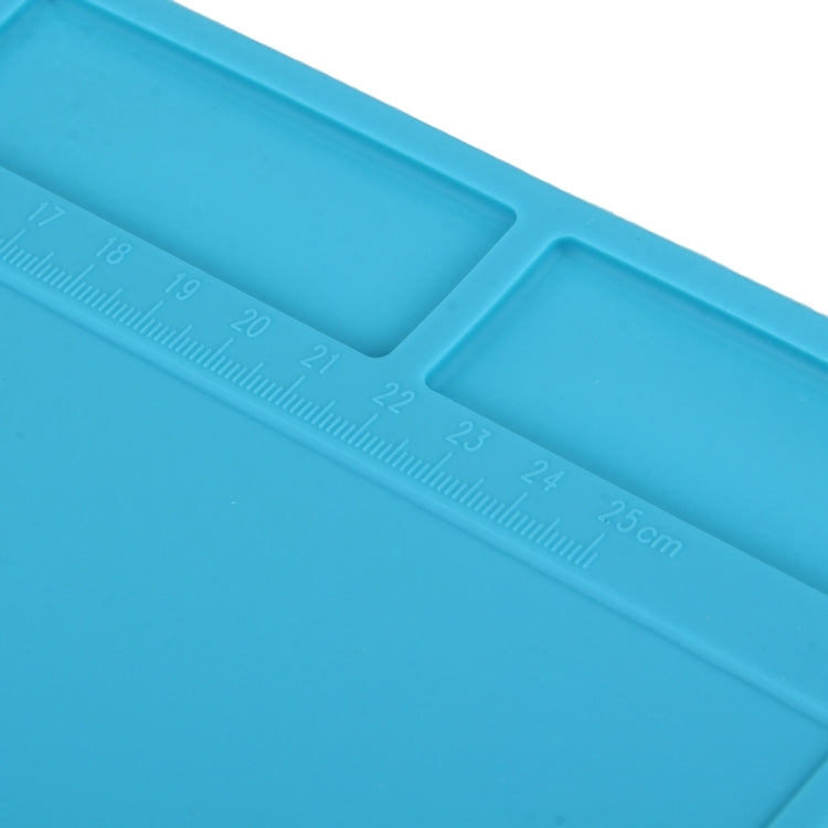 Maintenance Platform High Temperature Heat-resistant Repair Insulation Pad Silicone Mats with Screws Position, Size: 35cm x 25cm(Blue) - Working Mat by PMC TechLife | Online Shopping South Africa | PMC TechLife | Buy Now Pay Later Mobicred