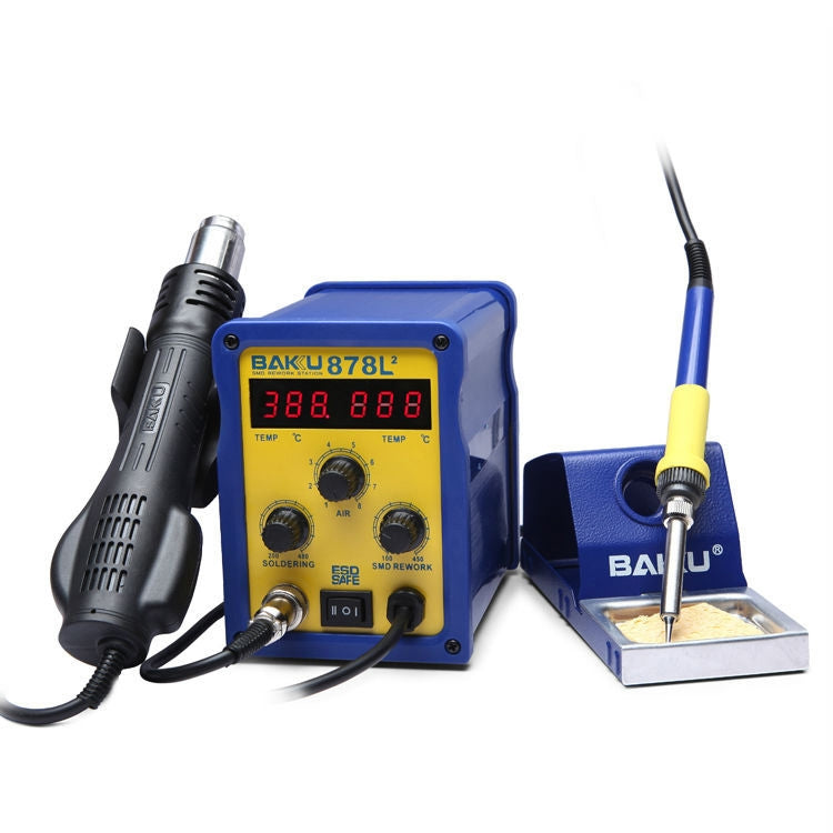 BAKU BK-878L2 AC 220V LED Display 2 in 1 Hot Air Gun Soldering Iron Soldering Station - Electric Soldering Iron by BAKU | Online Shopping South Africa | PMC TechLife | Buy Now Pay Later Mobicred