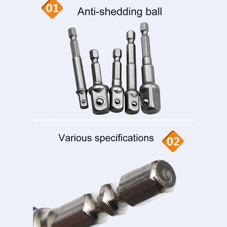 8 PCS/Set Socket Bit Extension Bar Hex Shank Adapter Drill Nut Driver Power Drill Bit, 1/4(65/50/30/25mm), 3/8(65/50mm), 1/2(73/50mm) - Hex Key & Spanner by PMC TechLife | Online Shopping South Africa | PMC TechLife