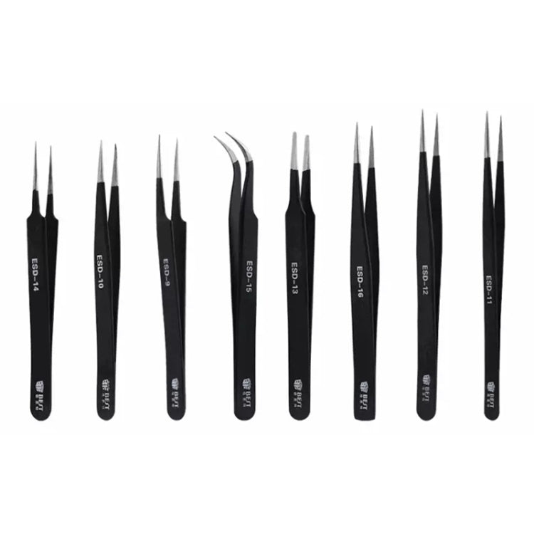 BEST BST-09 Precision Anti-static ESD Stainless Steel Tweezers - free shipping - PMC TechLife - Order now!